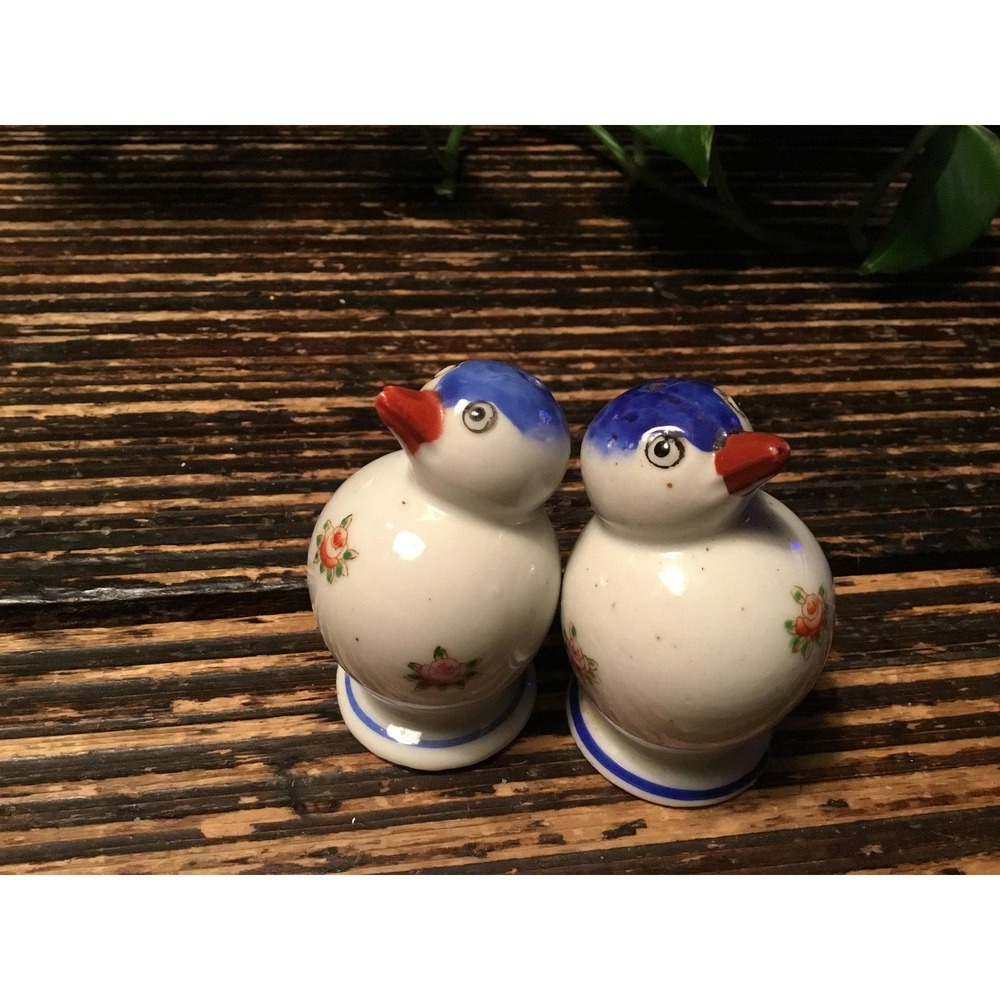 Vintage Awesome Mid Century Colourful Birds Salt And Pepper Shakers